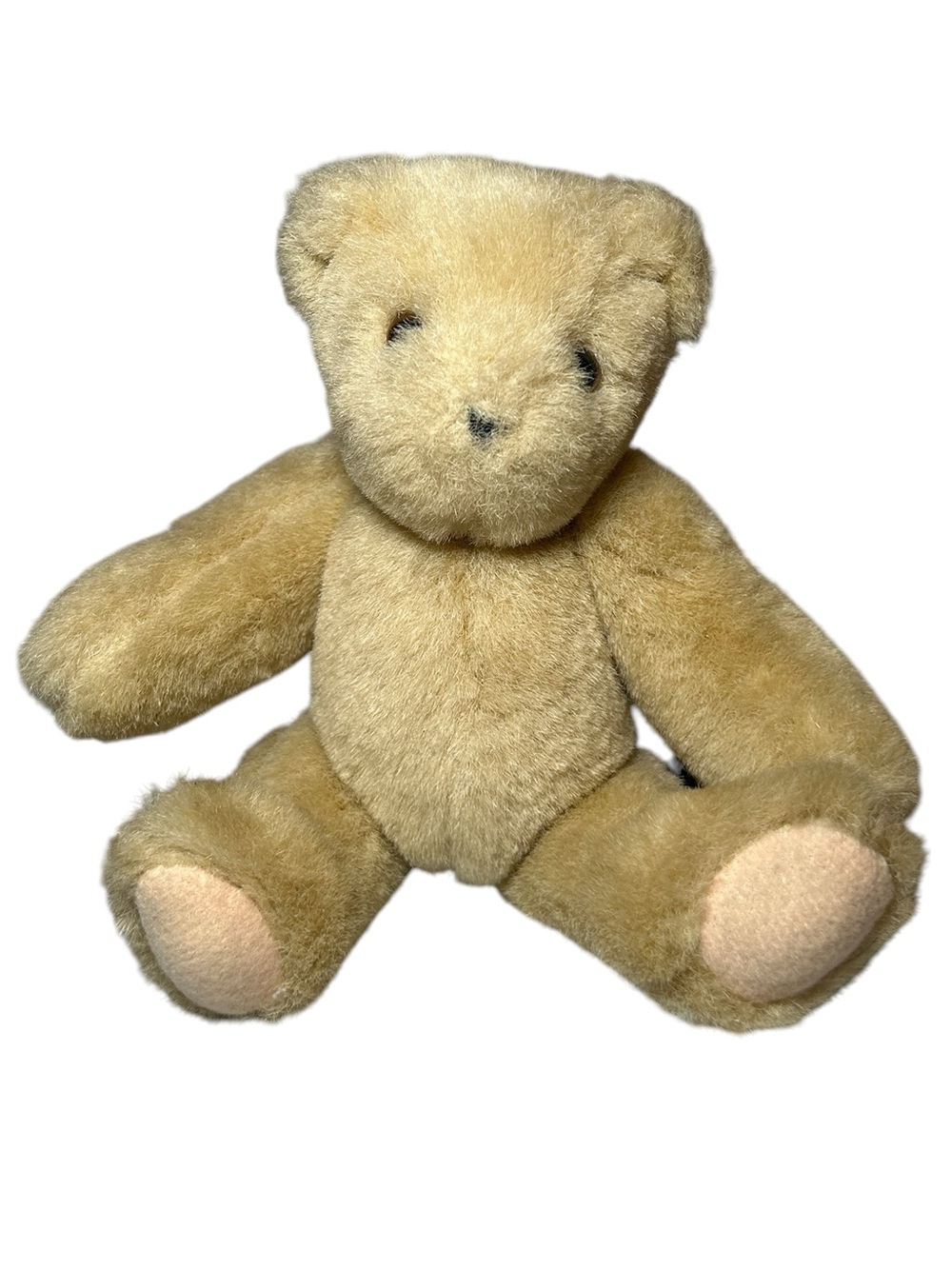 Vintage Tan Cream 1997 Vermont Teddy Bear Company jointed Teddy Bear - 7 inches